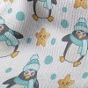 藍色冬季企鵝毛巾布(幅寬160公分)