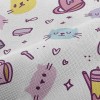 小貓家族下午茶麻布(幅寬150公分)