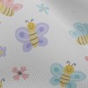 可愛蜜蜂與蝴蝶雪紡布(幅寬150公分)
