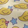 黃色鴨子和星星仿棉布(幅寬150公分)