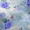 美麗藍玫瑰花竹節麻(幅寬150公分)