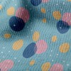 粉色藍色圓圈幾何毛巾布(幅寬160公分)