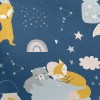 星星愛睏狐狸春亞紡(幅寬160公分)