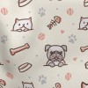 狗和貓魚和狗骨頭薄棉布(幅寬150公分)