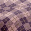 粉紫格紋麻布(幅寬150公分)