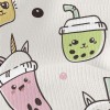 珍奶動物造型杯仿毛衣布(幅寬150公分)