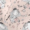 女孩疼愛狗狗薄棉布(幅寬150公分)