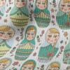 可愛俄羅斯娃娃毛巾布(幅寬160公分)