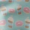 熱咖啡與甜甜圈帆布(幅寬150公分)