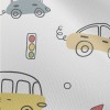 卡通汽車紅綠燈雪紡布(幅寬150公分)