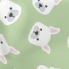 白色法國鬥牛犬薄棉布(幅寬150公分)