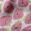 搞怪表情草莓毛巾布(幅寬160公分)