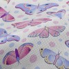 美麗花紋蝴蝶麻布(幅寬150公分)