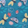昆蟲和花朵斜紋布(幅寬150公分)