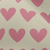簡單粉色愛心雪紡布(幅寬150公分)