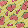 甜蜜草莓櫻桃斜紋布(幅寬150公分)