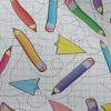 紙飛機彩色筆雪紡布(幅寬150公分)