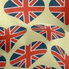 英國國旗愛心竹節麻(幅寬150公分)