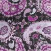 紫色圖騰仿毛衣布(幅寬150公分)