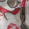 艷麗口紅墨鏡帆布(幅寬150公分)