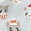 興奮聖誕貓咪仿毛衣布(幅寬150公分)