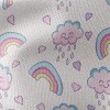 愛心雲朵彩虹帆布(幅寬150公分)