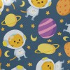 探險太空貓咪斜紋布(幅寬150公分)