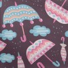 復古圖騰雨傘春亞紡(幅寬160公分)