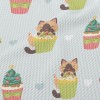 貓咪偷吃聖誕蛋糕泡泡布(幅寬160公分)
