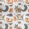 卡通囓齒動物刷毛布(幅寬150公分)