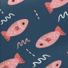 可愛小巧鮭魚厚棉布(幅寬150公分)