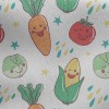 卡哇依蔬菜表情刷毛布(幅寬150公分)