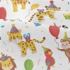 可愛動物慶祝生日仿棉布(幅寬150公分)