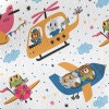 動物開飛機直升機燈芯絨(幅寬150公分)