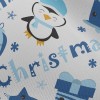 聖誕飾品與企鵝雪紡布(幅寬150公分)