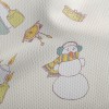 雪人禮物蠟燭鳥眼布(幅寬160公分)