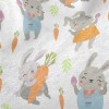 兔子家族拔蘿蔔法蘭絨(幅寬150公分)
