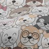 笑臉鬥牛犬麻布(幅寬150公分)