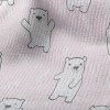可愛跳舞北極熊毛巾布(幅寬160公分)