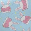 可愛眼罩小兔子斜紋布(幅寬150公分)