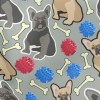 手繪雙色鬥牛犬薄棉布(幅寬150公分)