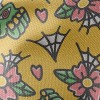 塗鴉花和蜘蛛網帆布(幅寬150公分)