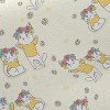 花環貓咪愛跳舞斜紋布(幅寬150公分)