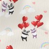 愛心氣球小貓熊仿毛衣布(幅寬150公分)