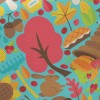 豐富森林小動物斜紋布(幅寬150公分)