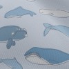 簡單筆畫鯨魚雪紡布(幅寬150公分)