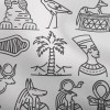 古埃及文化雙斜布(幅寬150公分)