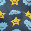 搞怪表情星星雲竹節麻(幅寬150公分)