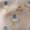聖誕鈴鐺雪人帆布(幅寬150公分)