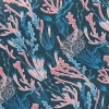 海中生物珊瑚斜紋布(幅寬150公分)
